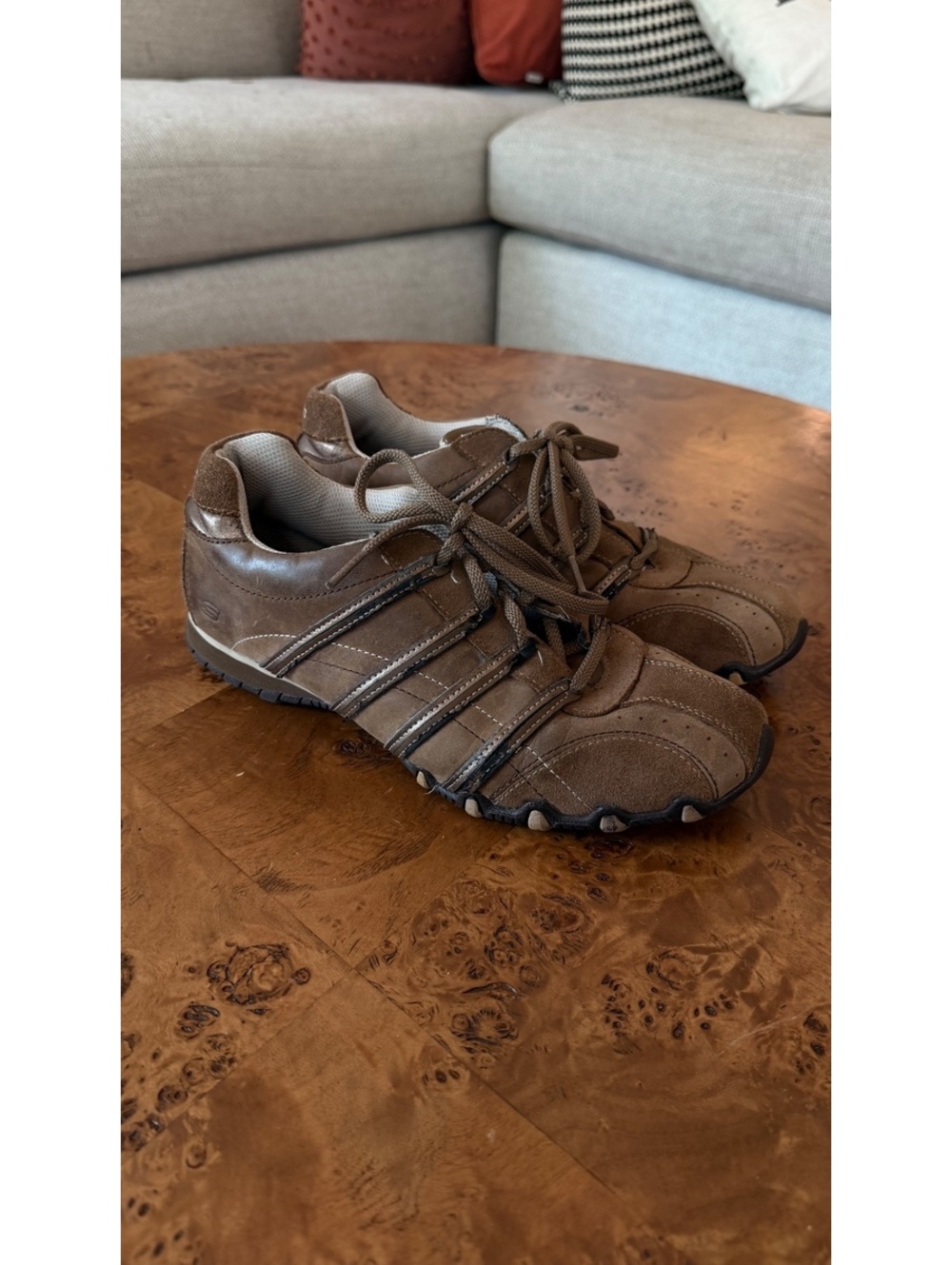 Skechers Brown Suede Casual Sneakers Women's Size 9